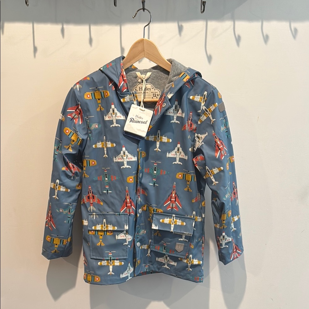 Hatley Blue Raincoat with Vibrant Design